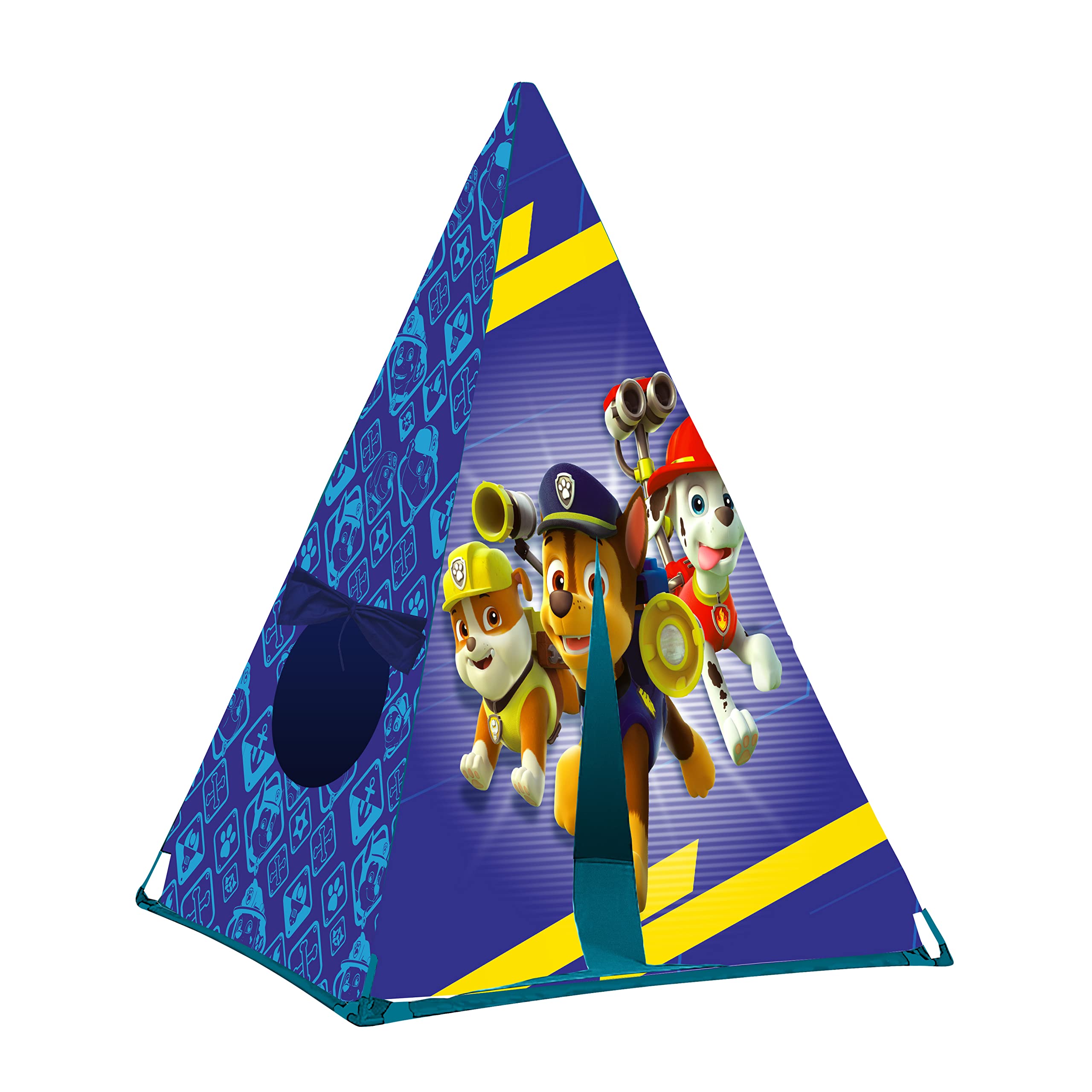 Nickelodeon Paw Patrol Chase Marshall Rubble Kids Play Tent - Blue Indoor Outdoor Playhouse for Children's Imaginative Play & Adventure