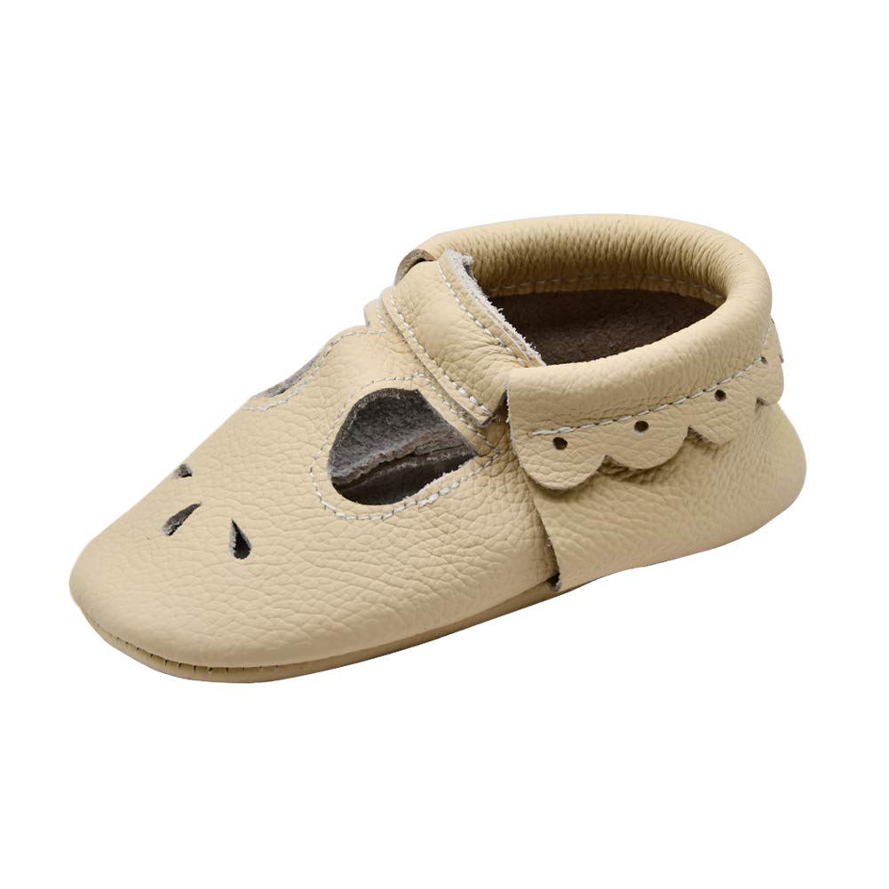 iEvolve Baby Leather Shoes - Soft First Walker Shoes for Toddlers | Non-Slip Crib Moccasins | Perfect for Indoor Play, First Steps & Special Occasions