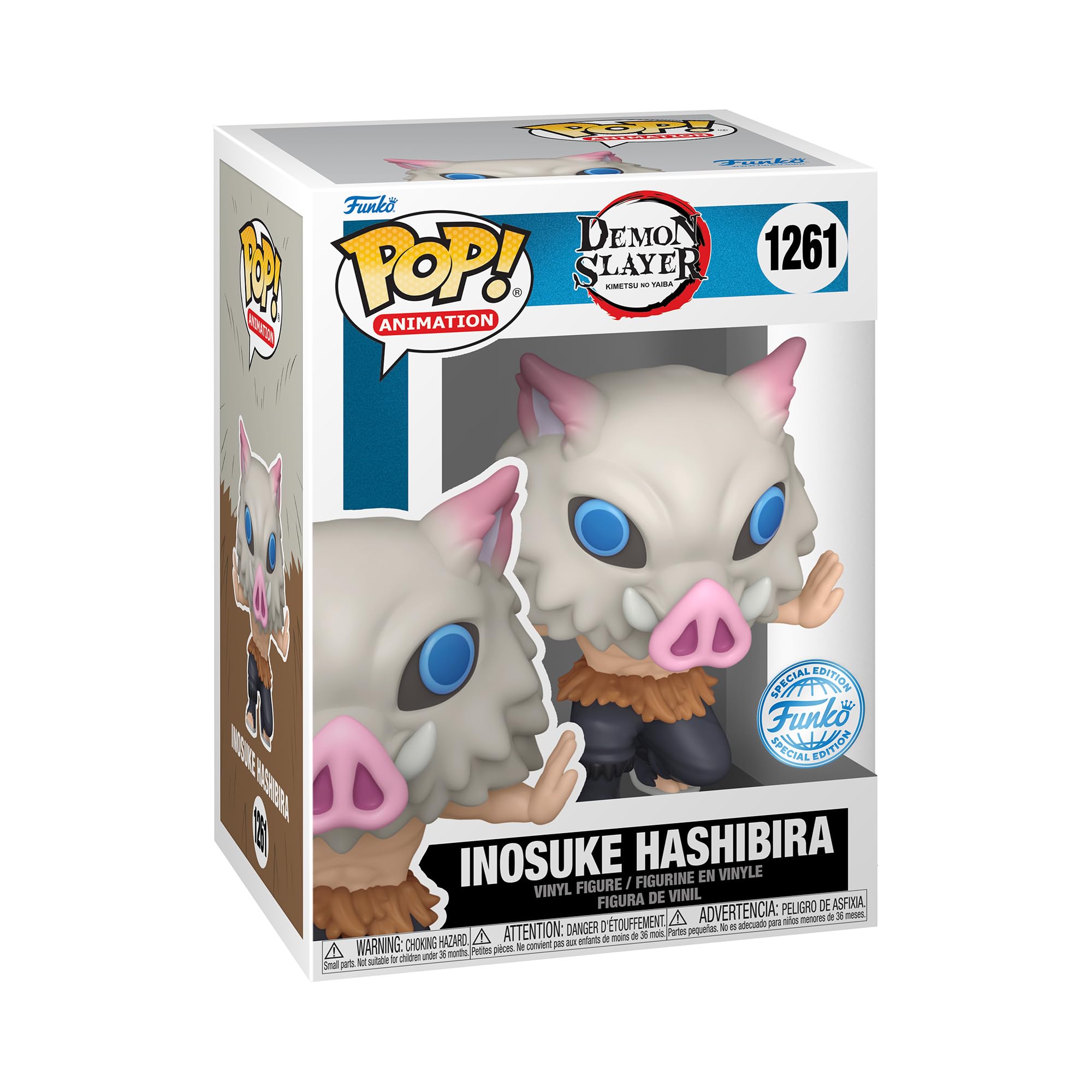 Demon Slayer Inosuke Hashibira #1261 Funko Pop Vinyl Figure - Anime Collectible for Fans, Home Decor & Gift for Anime Lovers