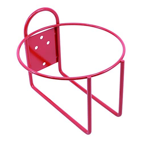 Wall Mounted Round One Gallon Jug Storage Rack - Organize Hand Sanitizer, Hand Soap & Commercial Detergent Bottles - Durable Red Shelf for Kitchen, Bathroom or Laundry Room Storage