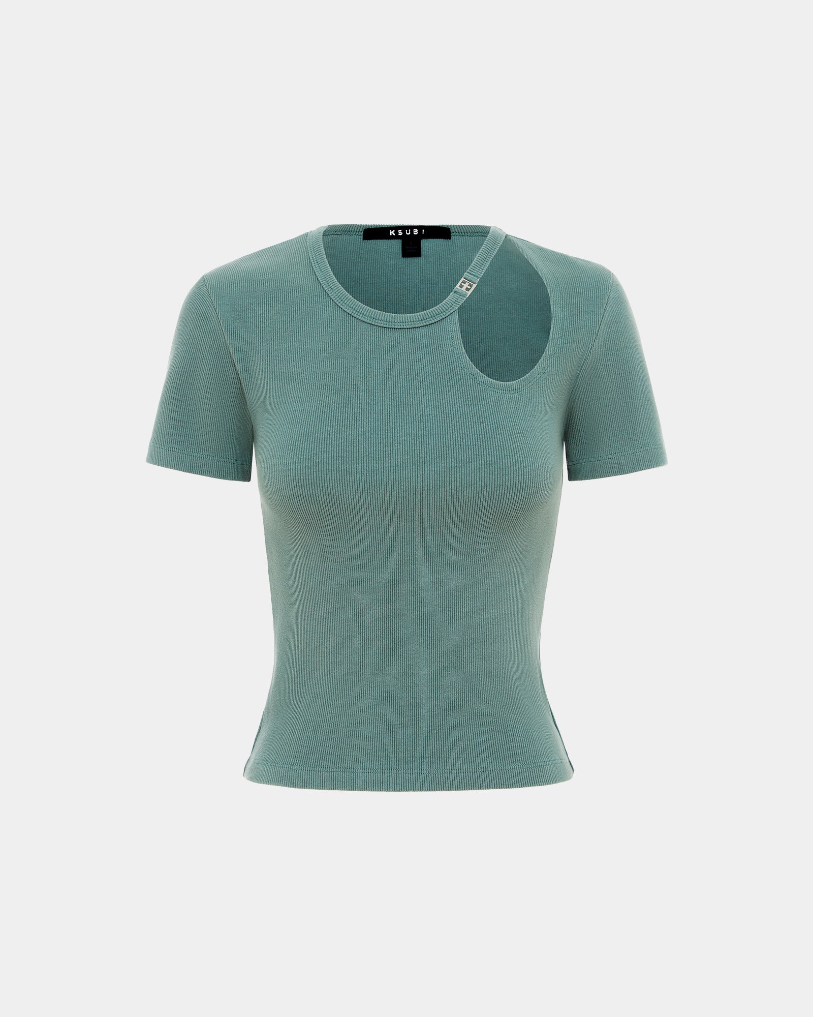 ARISE Cut Out Sleeveless T-Shirt for Women - Trendy Lagoon Blue Summer Top | Perfect for Beach, Vacation & Casual Outfits