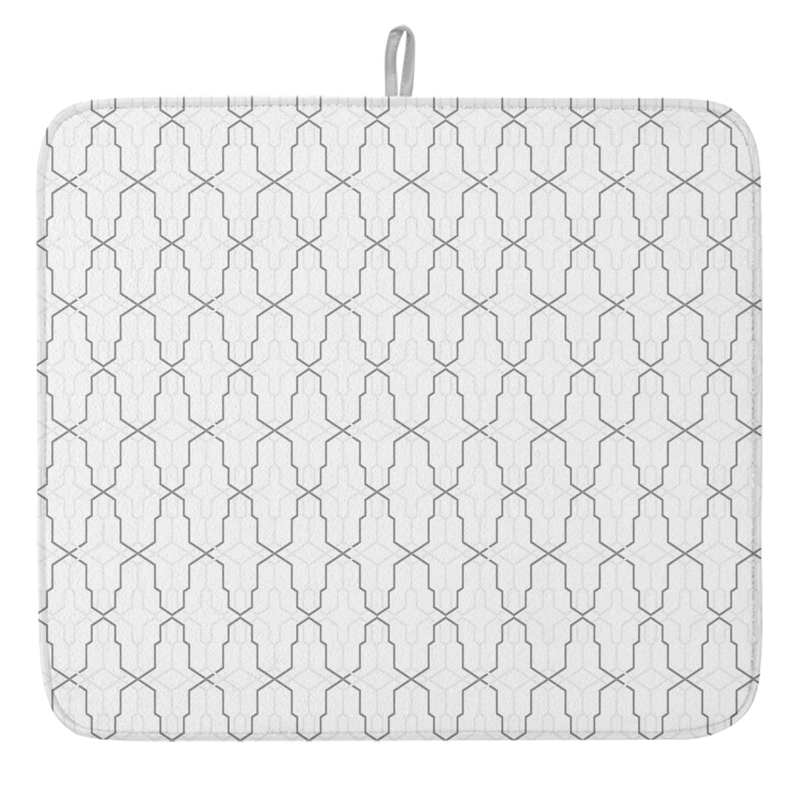 Microfiber Dish Drying Mat 18x24 Inch - Absorbent Reversible Kitchen Counter Mat for Dishes & Utensils