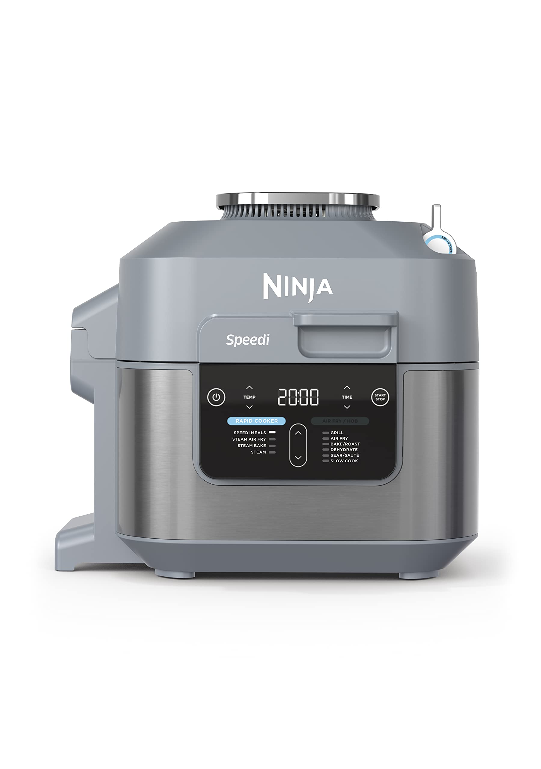 Ninja Speedi 10-in-1 Rapid Cooker & Air Fryer, 5.7L Multi Cooker for Family of 4 | Air Fry, Steam, Grill, Bake, Roast, Sear & Slow Cook | Cooks 4 Portions in 15 Minutes | Sea Salt Grey (ON400UK) | Perfect for Quick Weeknight Dinners, Meal Prep & Healthy Cooking
