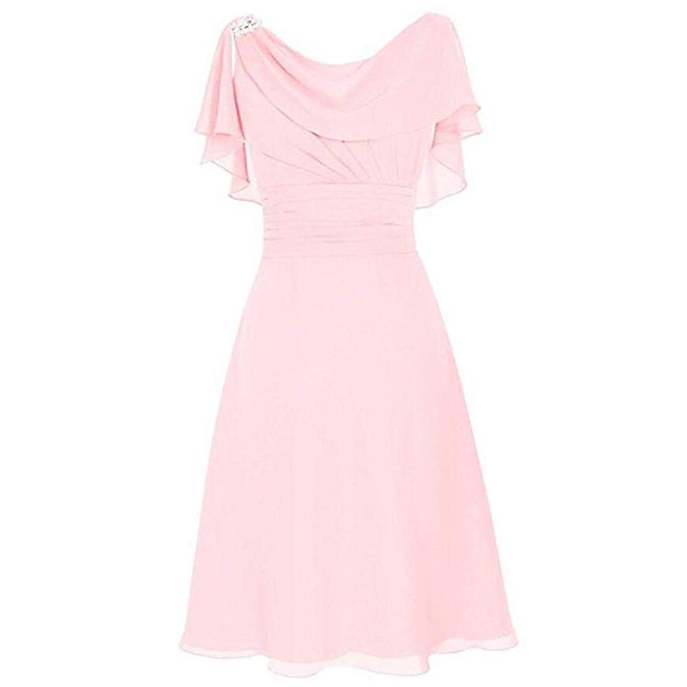 Elegant Plus Size Women's Formal Wedding Bridesmaid Dress - High Waist Ball Gown for Prom, Cocktail Party & Special Occasions