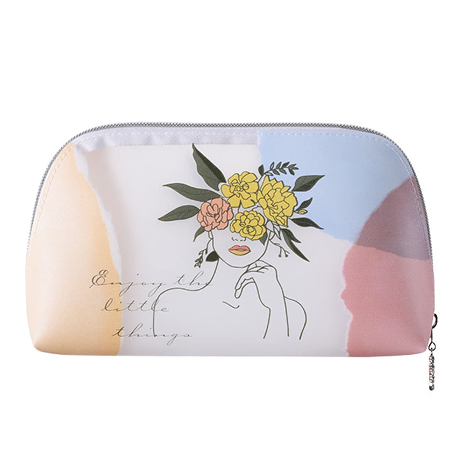 Translucent TPU Makeup Bag for Travel - Waterproof Jewelry & Toiletry Pouch with Grey990 Design - Perfect for Vacation, Gym, and Daily Organizer (8-Inch)