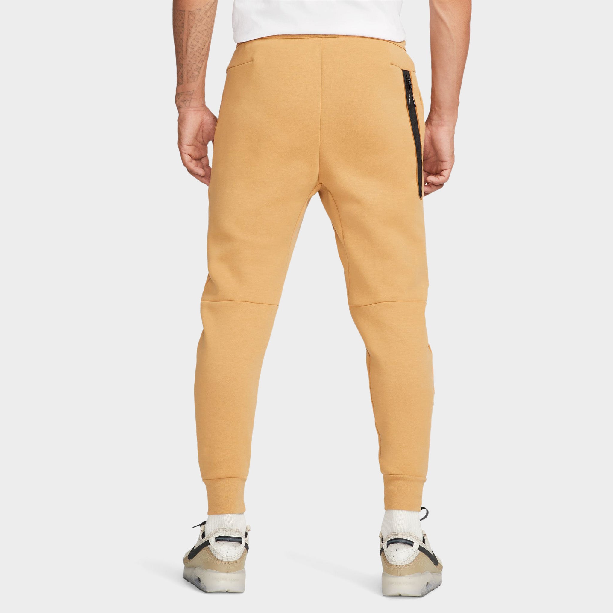 Nike Sportswear Tech Fleece Joggers for Men - Elemental Gold/Sail Color | Lightweight Fleece Pants for Running, Gym & Casual Wear