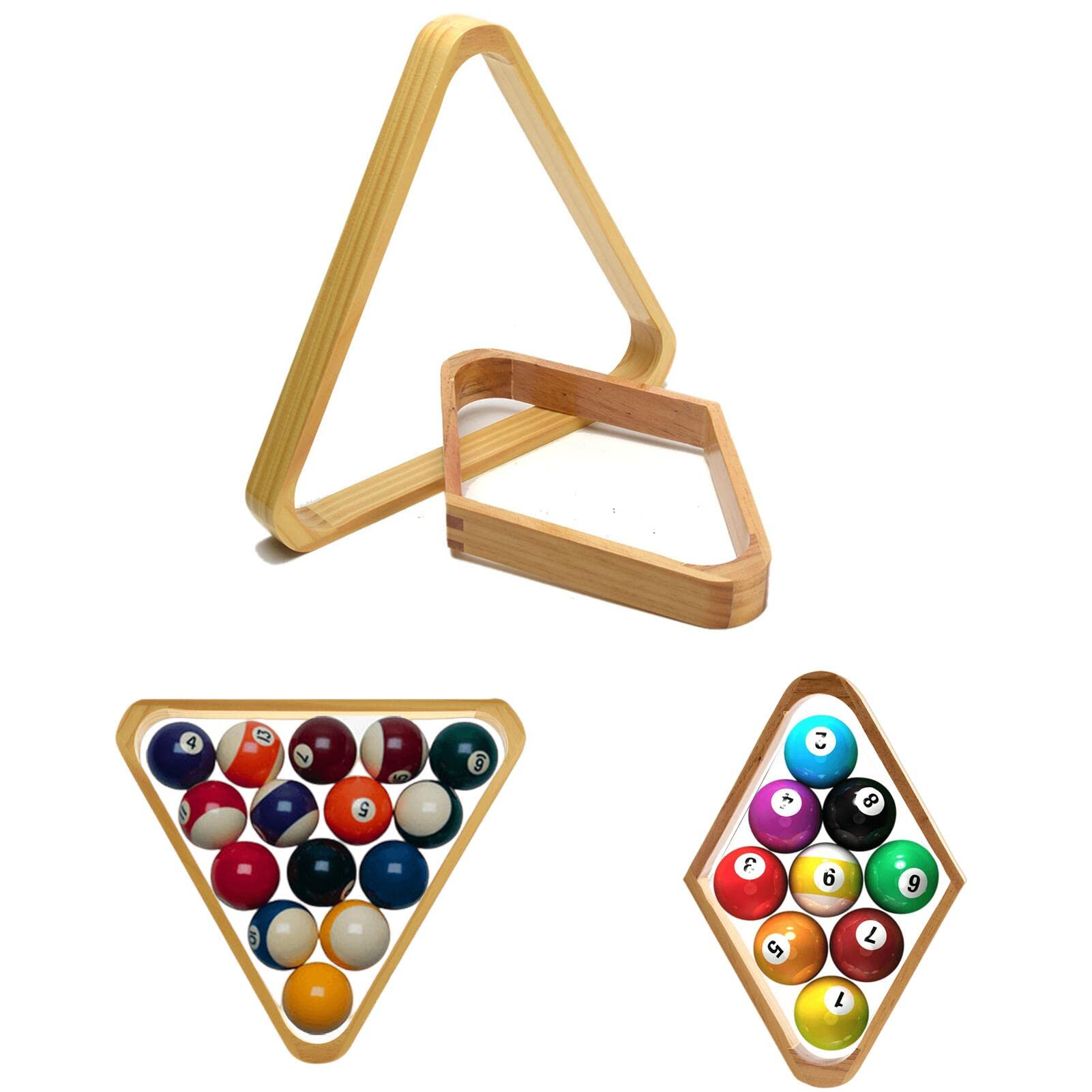 Premium Wooden Billiard Ball Rack Set - 2Pcs Pool Ball Rack with 2-1/4