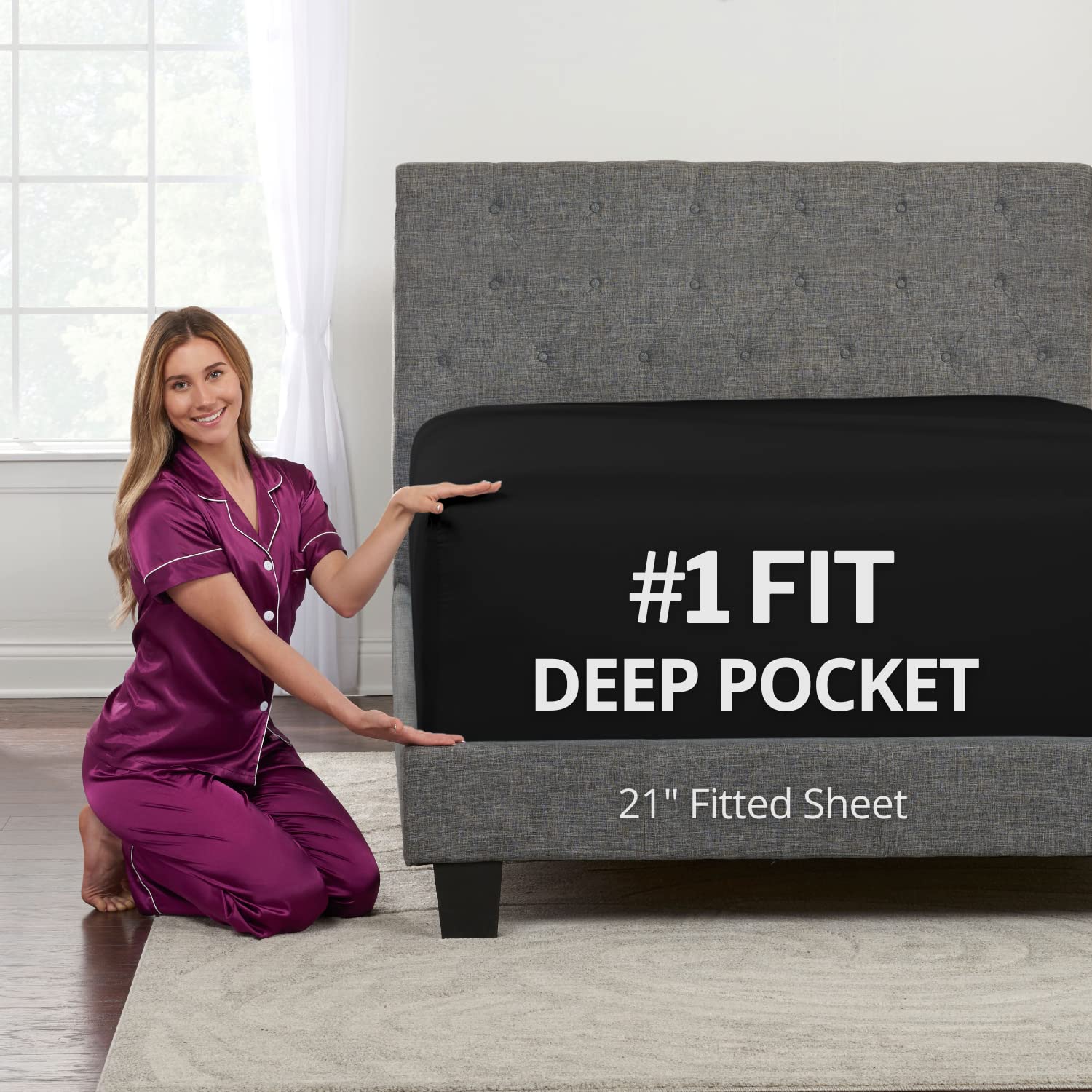 Deep Pocket Full Size Fitted Sheet - 21
