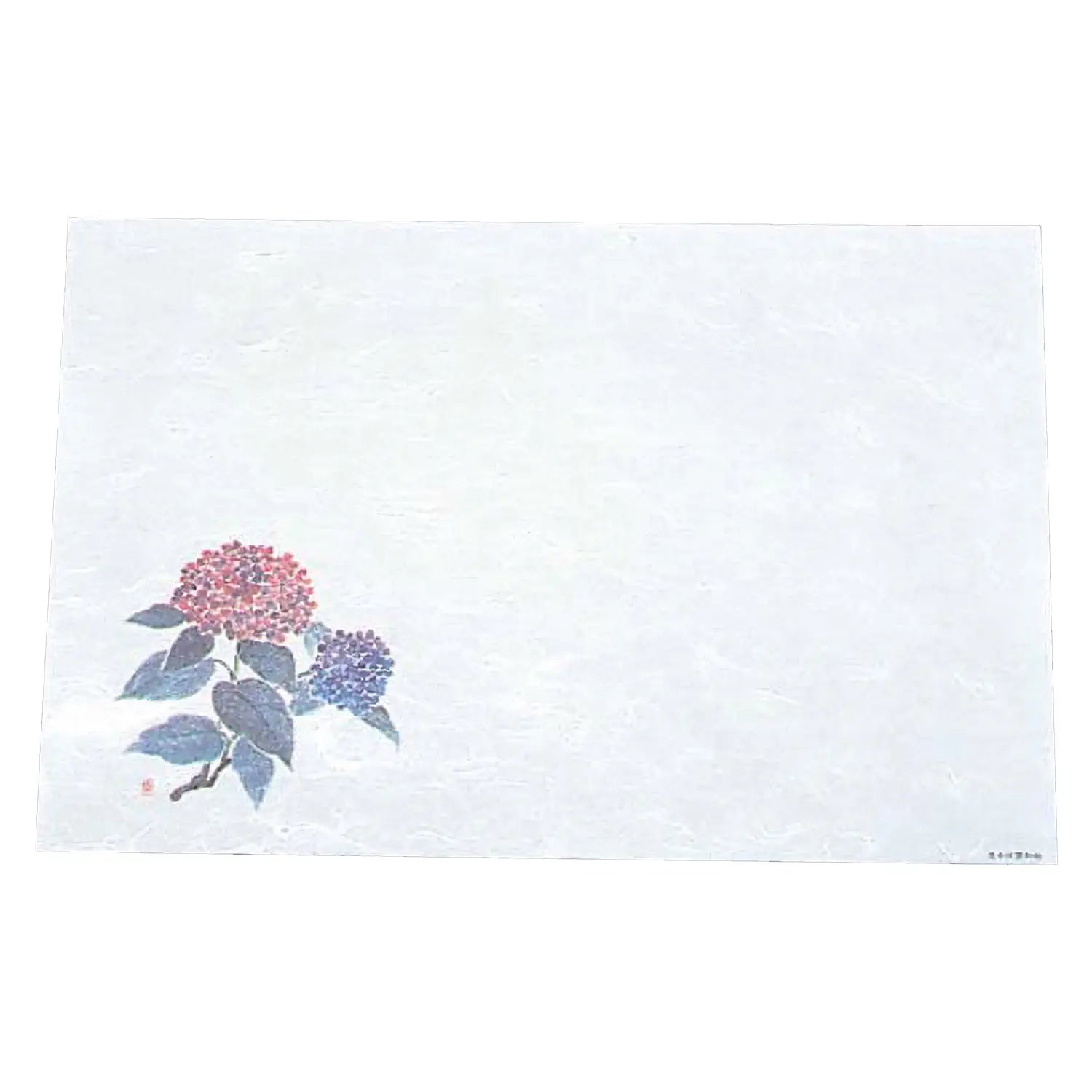 Artec Washi Paper Placemats - 100 Pack Hydrangea Floral Design, Japanese Style Table Decor for Dining, Parties & Home Decor