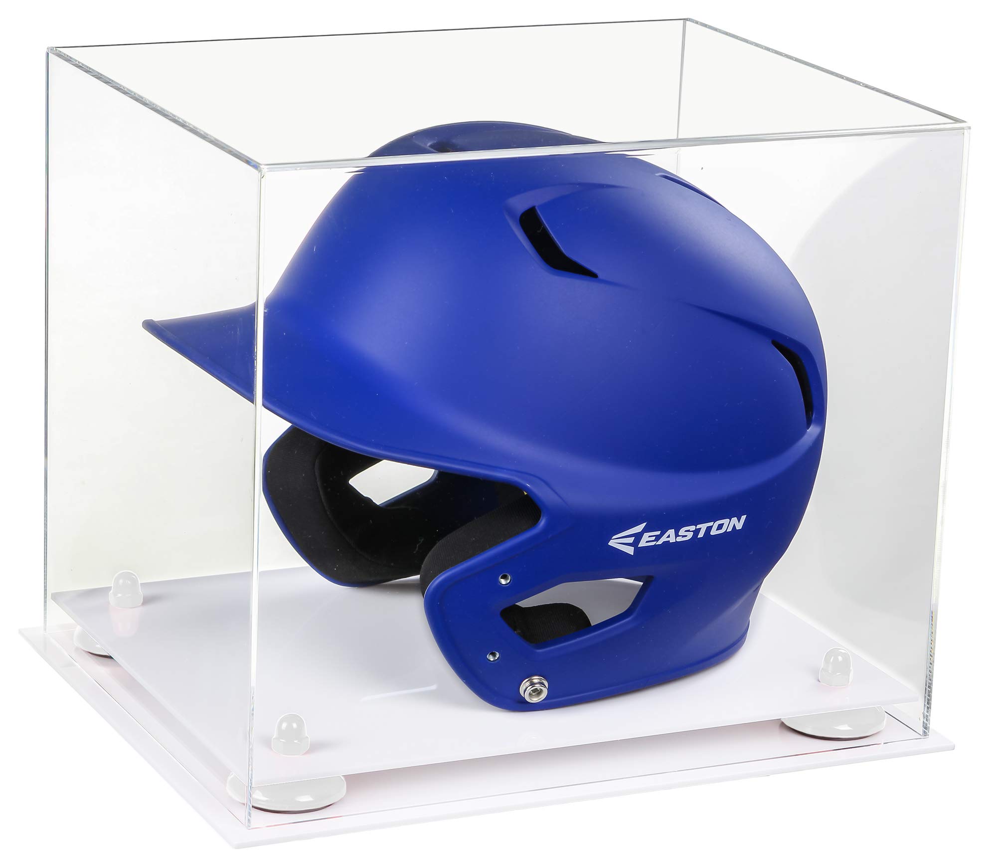 Acrylic Baseball Batting Helmet Display Case - Clear Protective Cover for Collectible Sports Memorabilia - Perfect for Showcasing Autographed Helmets in Home, Office or Man Cave
