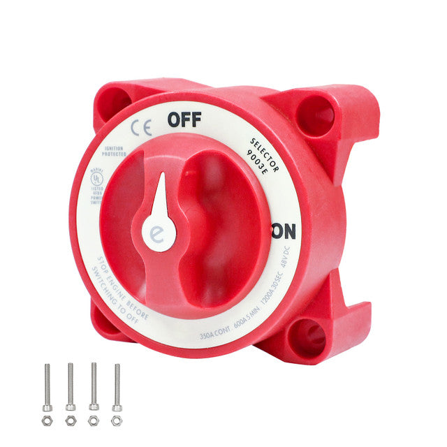 Renogy 350A Battery Switch - Heavy Duty Battery Disconnect for Marine, RV, and Off-Grid Power Systems | Perfect for Boats, Campers, and Solar Installations
