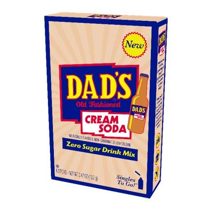 4-Pack Dad's Old Fashioned Cream Soda Singles To Go Drink Mix - 0.47 oz (6 Count) - Perfect for Lunchboxes, Office Snacks & On-the-Go Refreshment