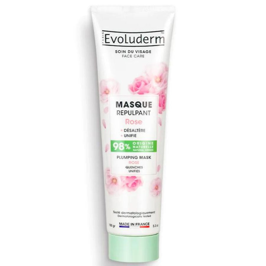 Evoluderm Rose Repulpant Mask - Hydrating & Plumping Face Mask for Glowing Skin | Perfect for Dry Skin & Nighttime Skincare Routine