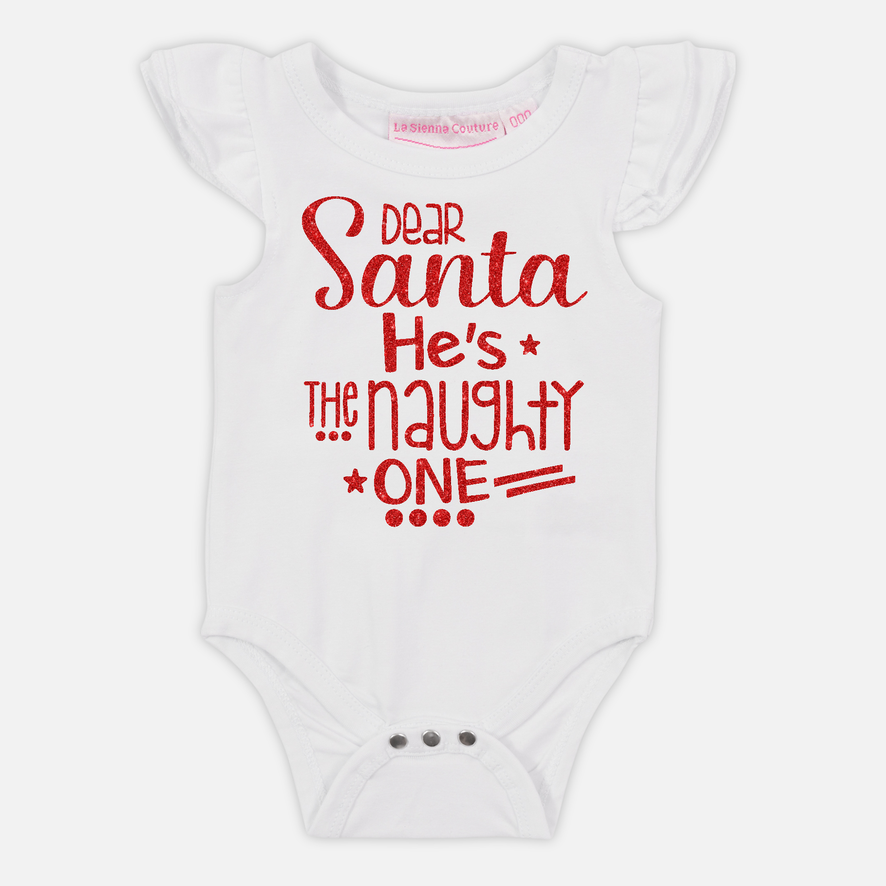 Custom 'Dear Santa He's The Naughty One' Vinyl Decal - Perfect for Christmas Gifts, Holiday Decor & Funny Stocking Stuffers