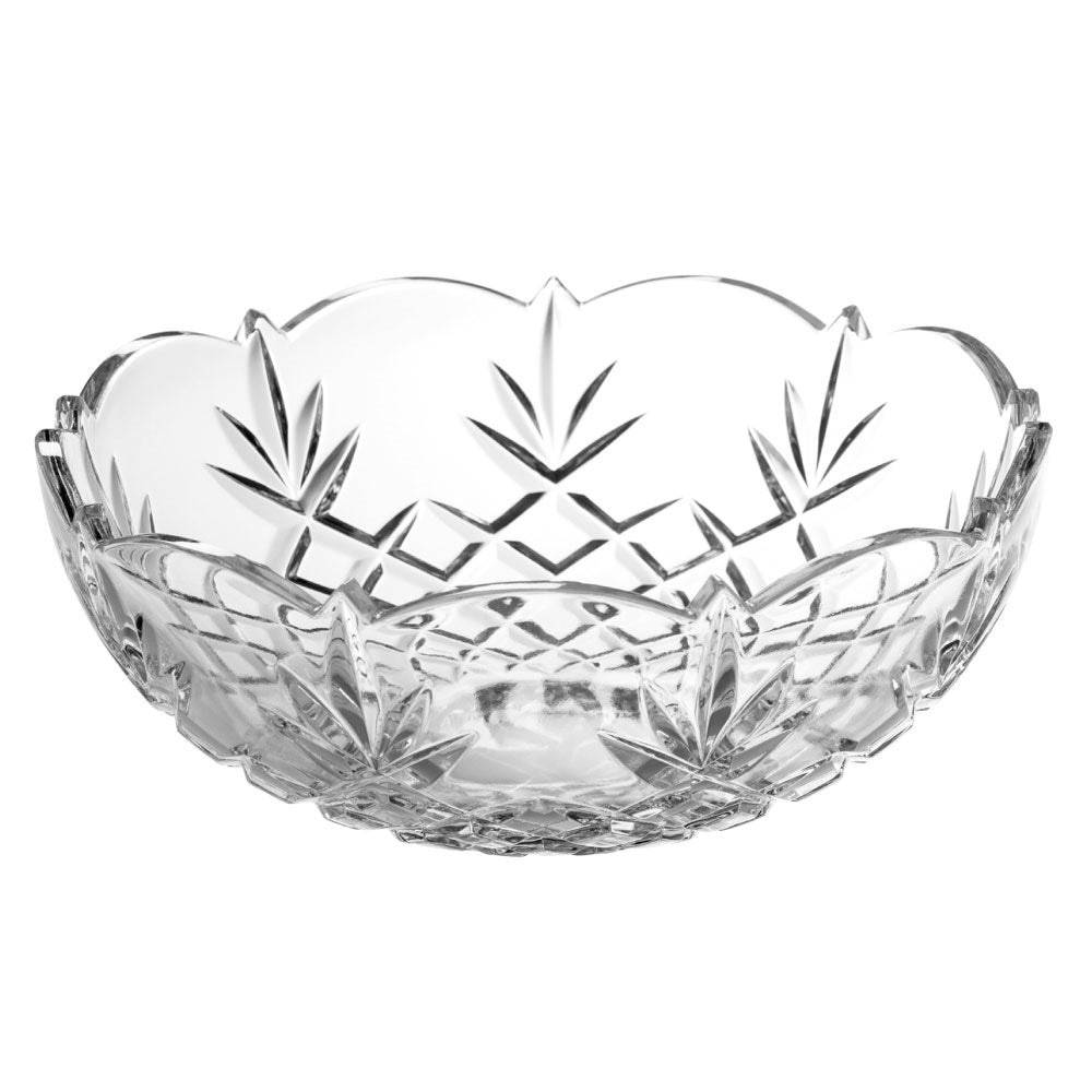 Galway Crystal Renmore 9-Piece Bowl Set - Elegant Cut Glass Serving Bowl for Salad, Fruit, Desserts - Perfect for Dinner Parties, Holidays & Home Decor