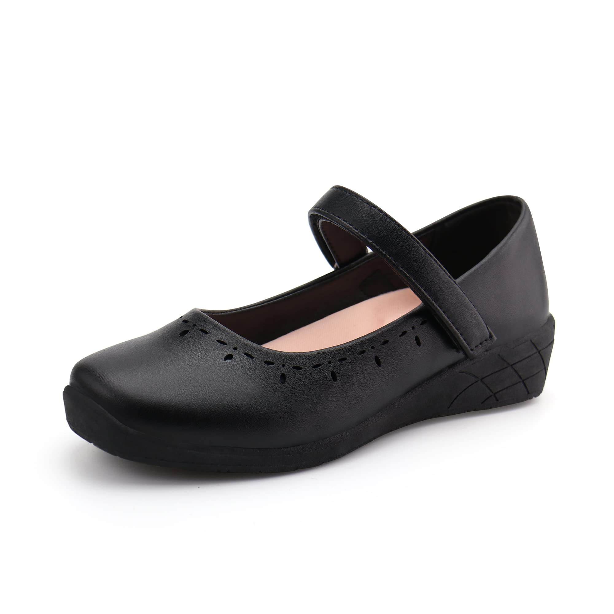 Starmerx Girls Mary Jane School Shoes - Comfortable Strap Dress Flats for Toddler & Little Kid - Perfect for School Uniform, Church, and Special Occasions