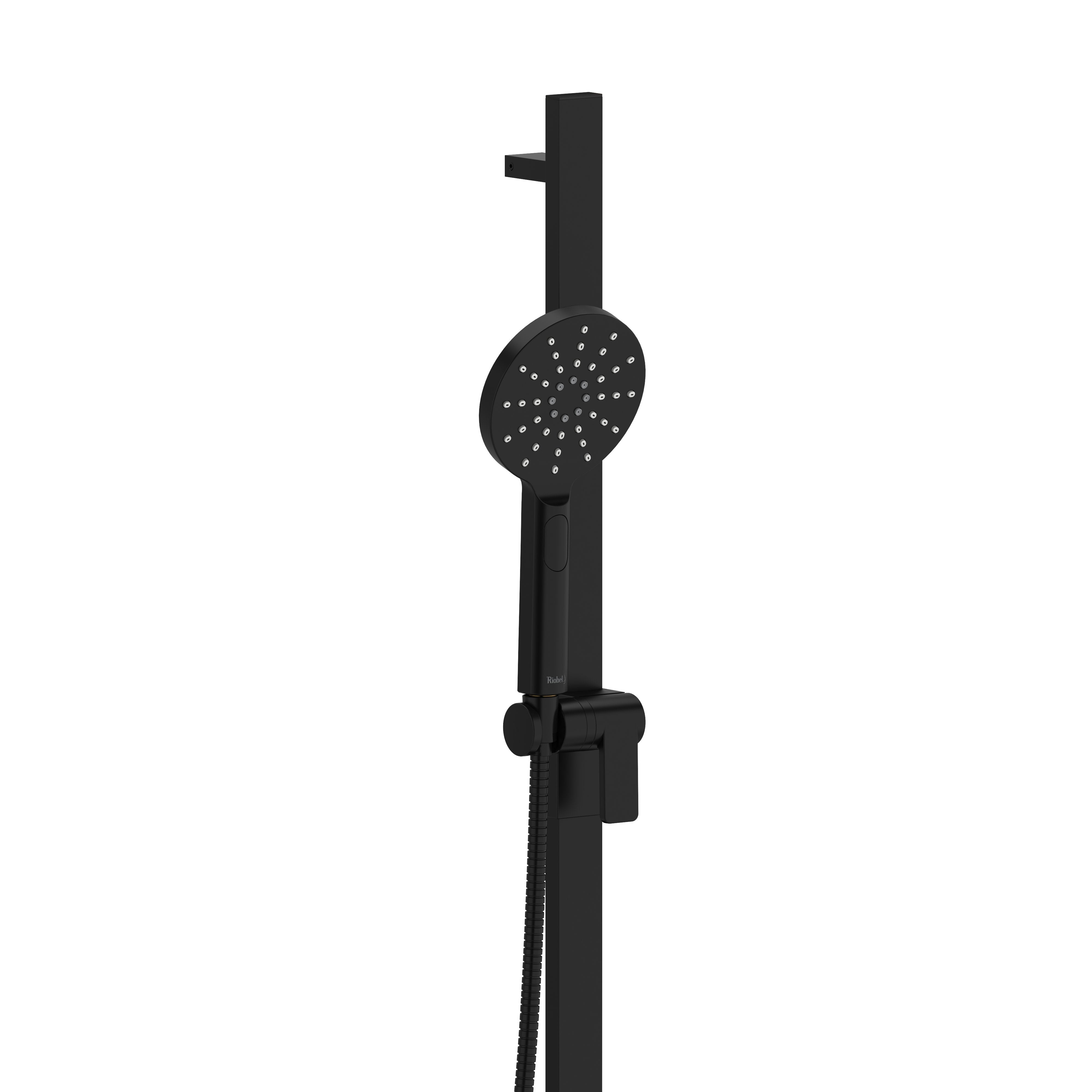 3-Function Adjustable Handheld Shower Head with 31-Inch Slide Bar - Black (4844BK RIOBEL) - Perfect for Bathroom Renovation, Spa-Like Shower Experience & Accessibility Needs