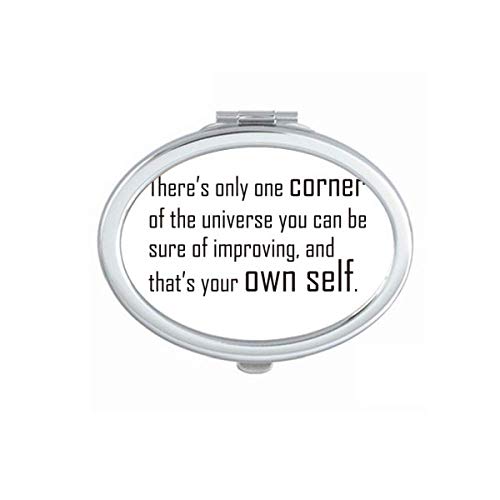 DIYthinker Portable Folding Double-Sided Makeup Mirror with Inspirational Quote - Perfect for Travel, Home Vanity, and Self-Care Routines
