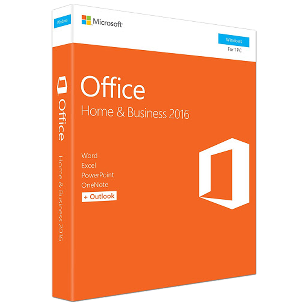 Microsoft Office Home & Business 2016 for PC - Word, Excel, PowerPoint, Outlook | 1 User License | Perfect for Small Businesses & Home Offices