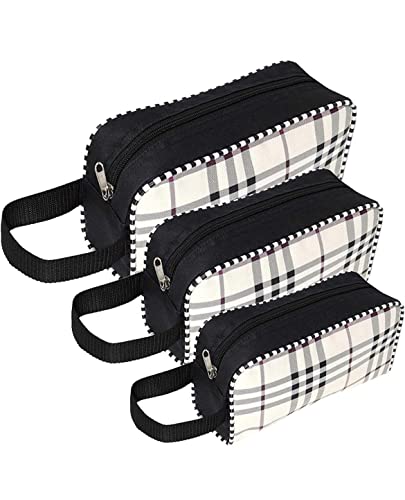 Ankit Traders 3-Pack Clear Travel Cosmetic Bags - Waterproof Makeup & Toiletry Organizer Pouch Set for Women | Perfect for Airplane Carry-On, Gym Essentials & Daily Beauty Storage