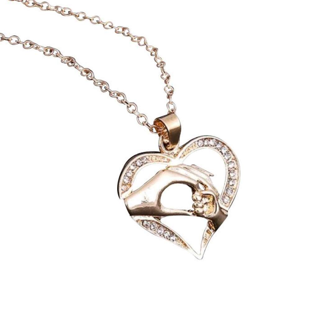 AluiaiLP S925 Sterling Silver Holding Hands Necklace - Best Jewelry Gift for Women, Mom, Wife - Perfect for Birthday, Mother's Day & Anniversary - Thoughtful Present from Daughter or Husband - Ideal for Romantic Occasions & Special Moments