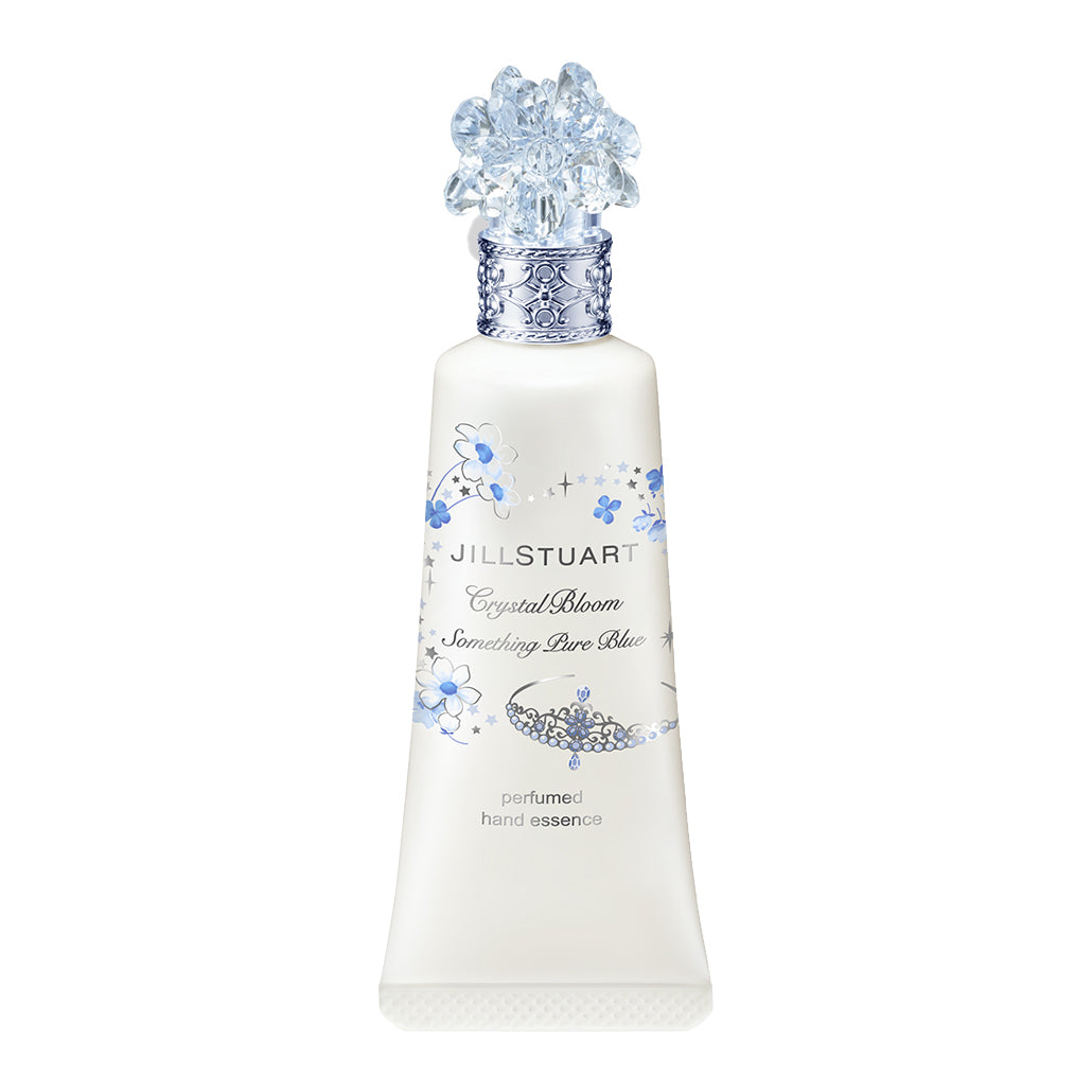 JILL STUART Crystal Bloom Something Pure Blue Perfumed Hand Essence Limited Edition - Luxurious Floral Scented Hand Cream for Dry Skin Care, Gift for Women, Perfect for Daily Moisturizing & Special Occasions