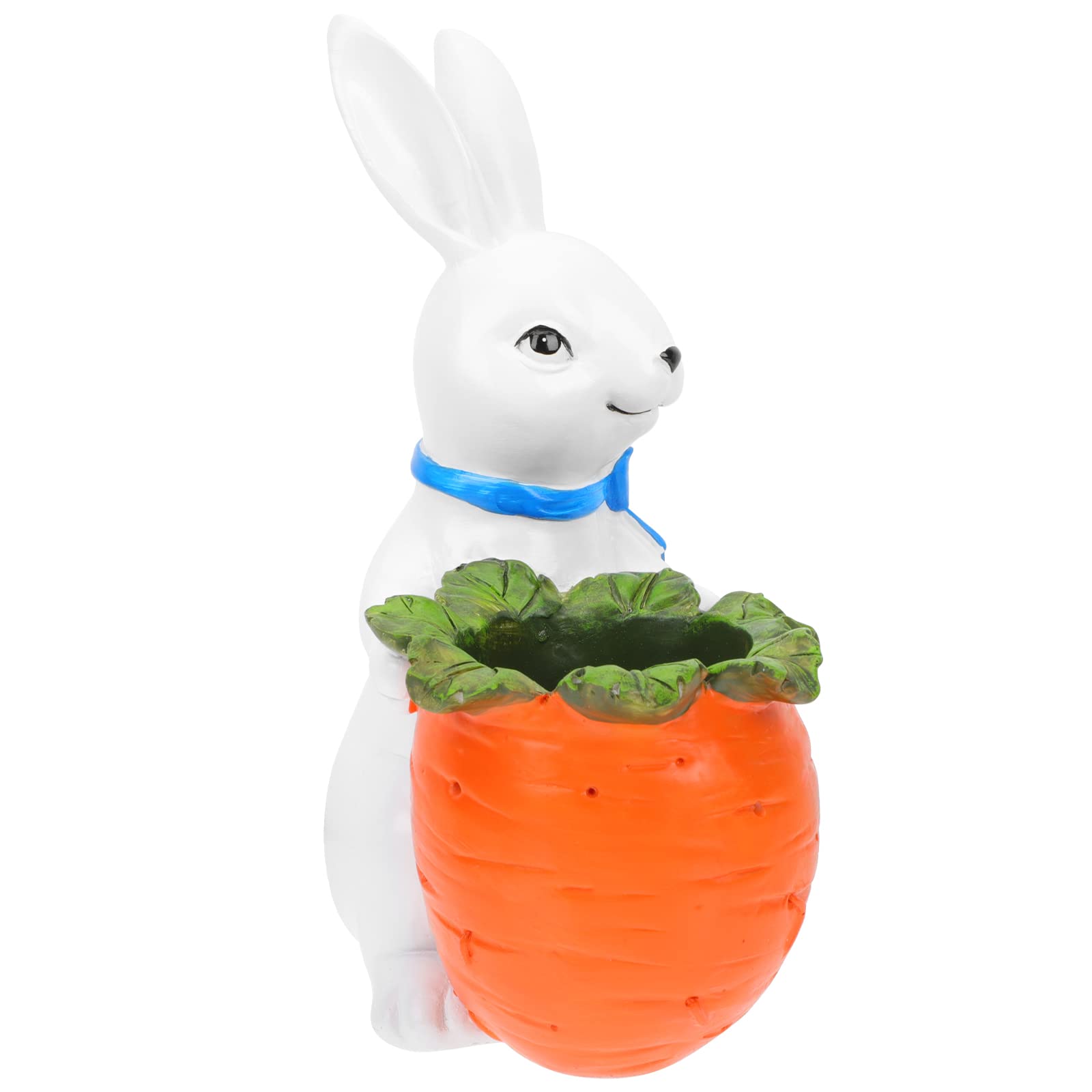 Floral Rabbit Planter - Resin Flower Pot for Indoor Nursery Decor