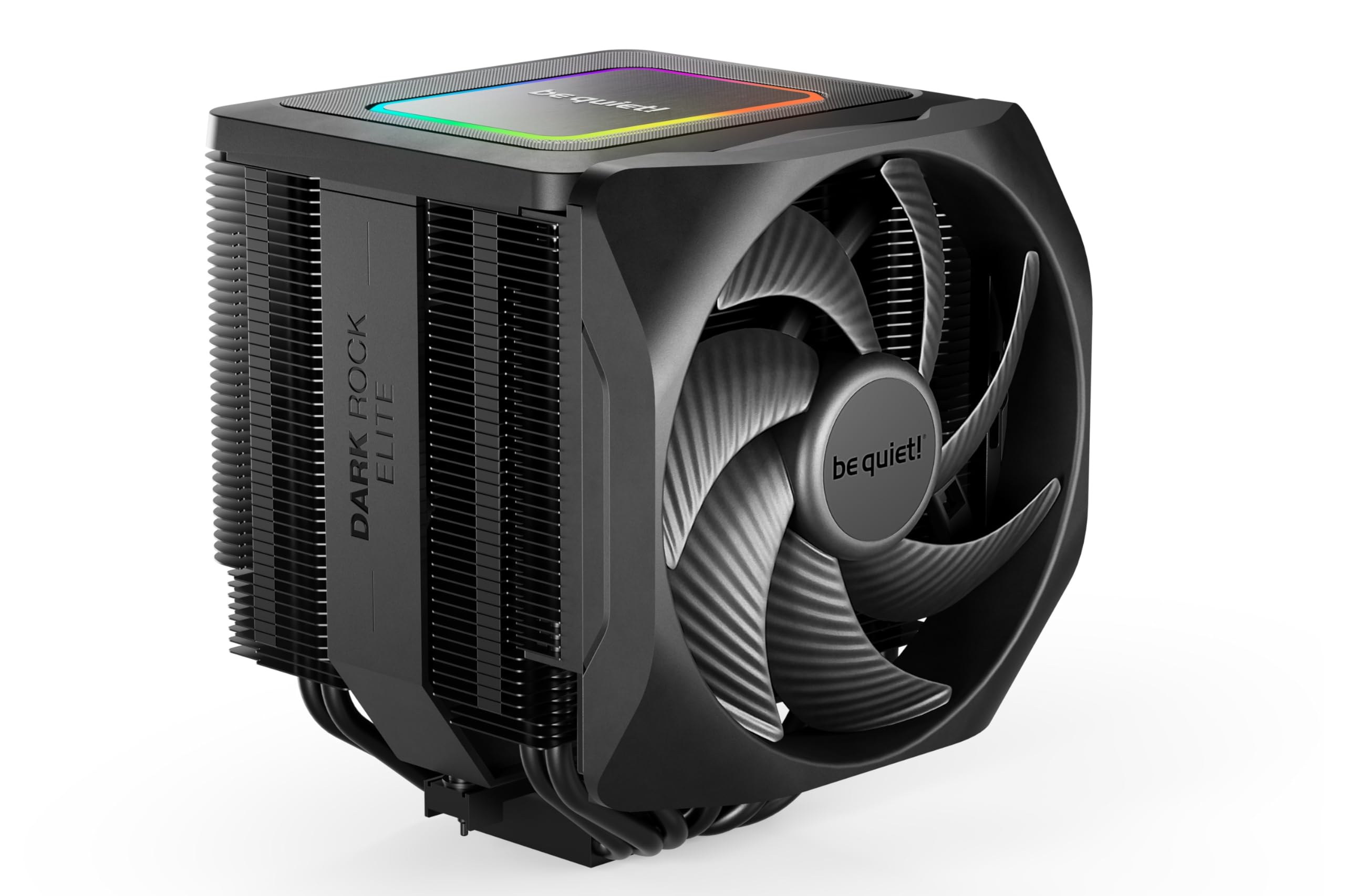 be quiet! Dark Rock Elite Air CPU Cooler - Dual 135mm Silent Wings PWM Fans, 2-Speed Switch, High-Performance Heat Pipes | Enhanced RAM Compatibility & Front Fan Rail System | Perfect for Gaming PCs, Workstations & High-End Cooling Solutions
