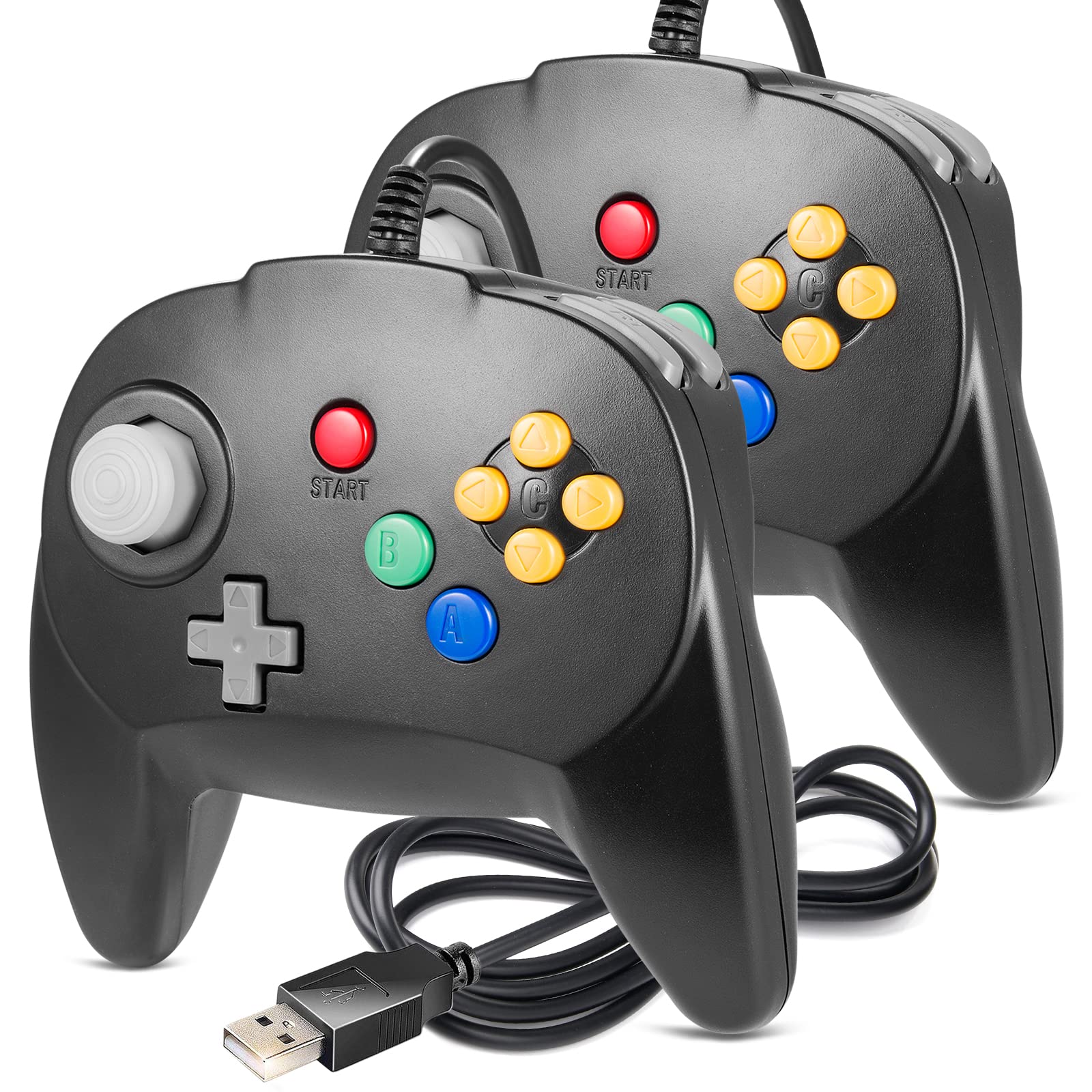 MODESLAB USB N64 Controller for PC/MAC/Linux - 3D Analog Stick - Gaming Accessory