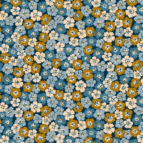 Liberty Lasenby Cotton Denim Floral Print Dress - L01667405B | Spring Flourish Design for Women | Perfect for Casual Outings, Spring Parties & Everyday Wear