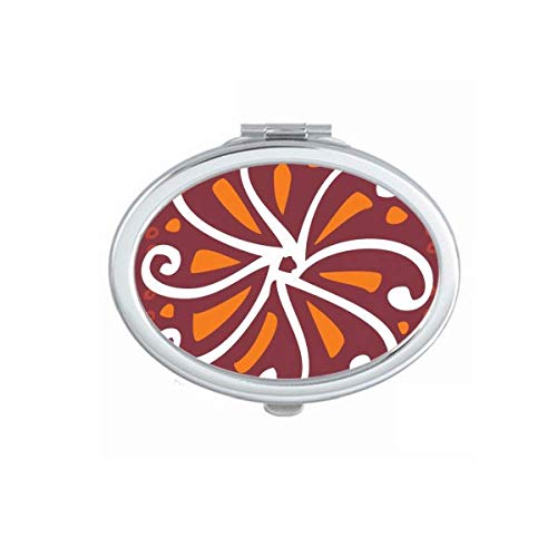DIYthinker Brown Chrysanthemum Mexico Totem Design Portable Folding Double-Sided Makeup Mirror - Perfect for Travel, Home Vanity & Handbag Essentials