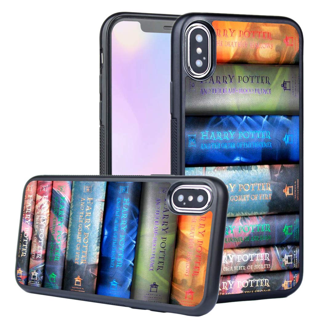 Harry Potter Book Series Design Anti-Slip TPU Phone Case for iPhone Xs Max - Perfect for Reading, Travel & Everyday Protection
