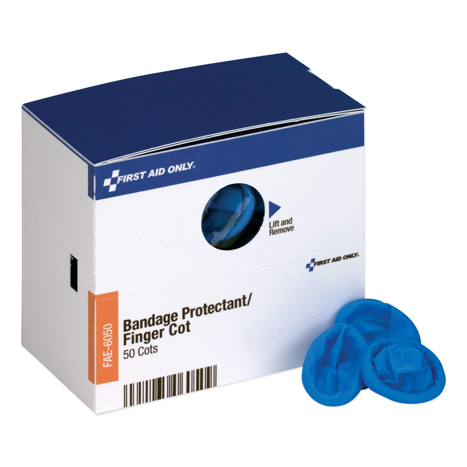 Nitrile Finger Cots for Medical Use - Blue, 50 Count Box | Disposable Protective Finger Covers for First Aid, Tattooing & Food Handling