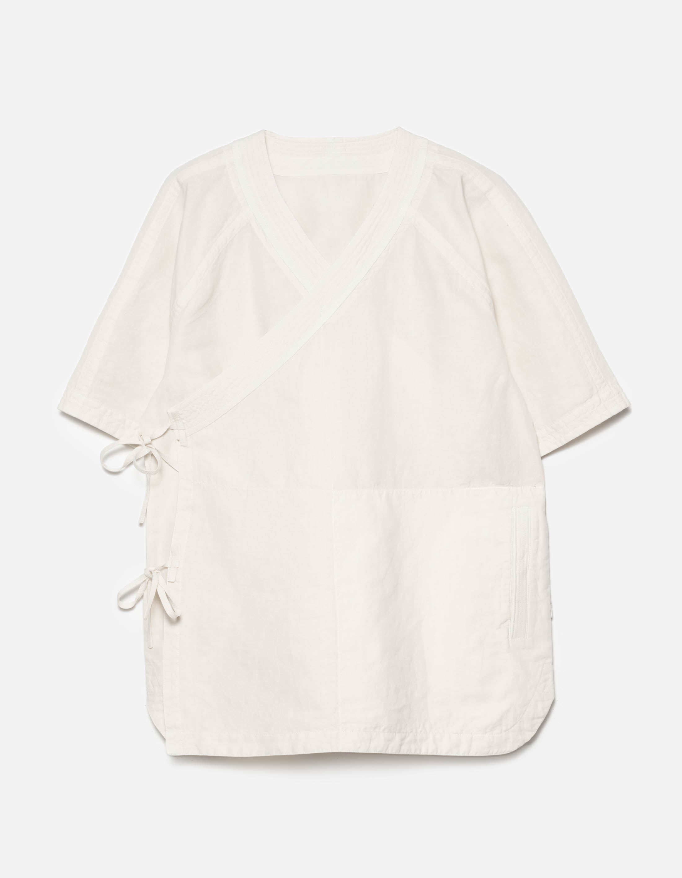 6079 Asym Monk Hemp Shirt for Men - Natural Ecru Color, Breathable & Sustainable Hemp Fabric - Perfect for Casual Wear, Yoga, and Outdoor Activities