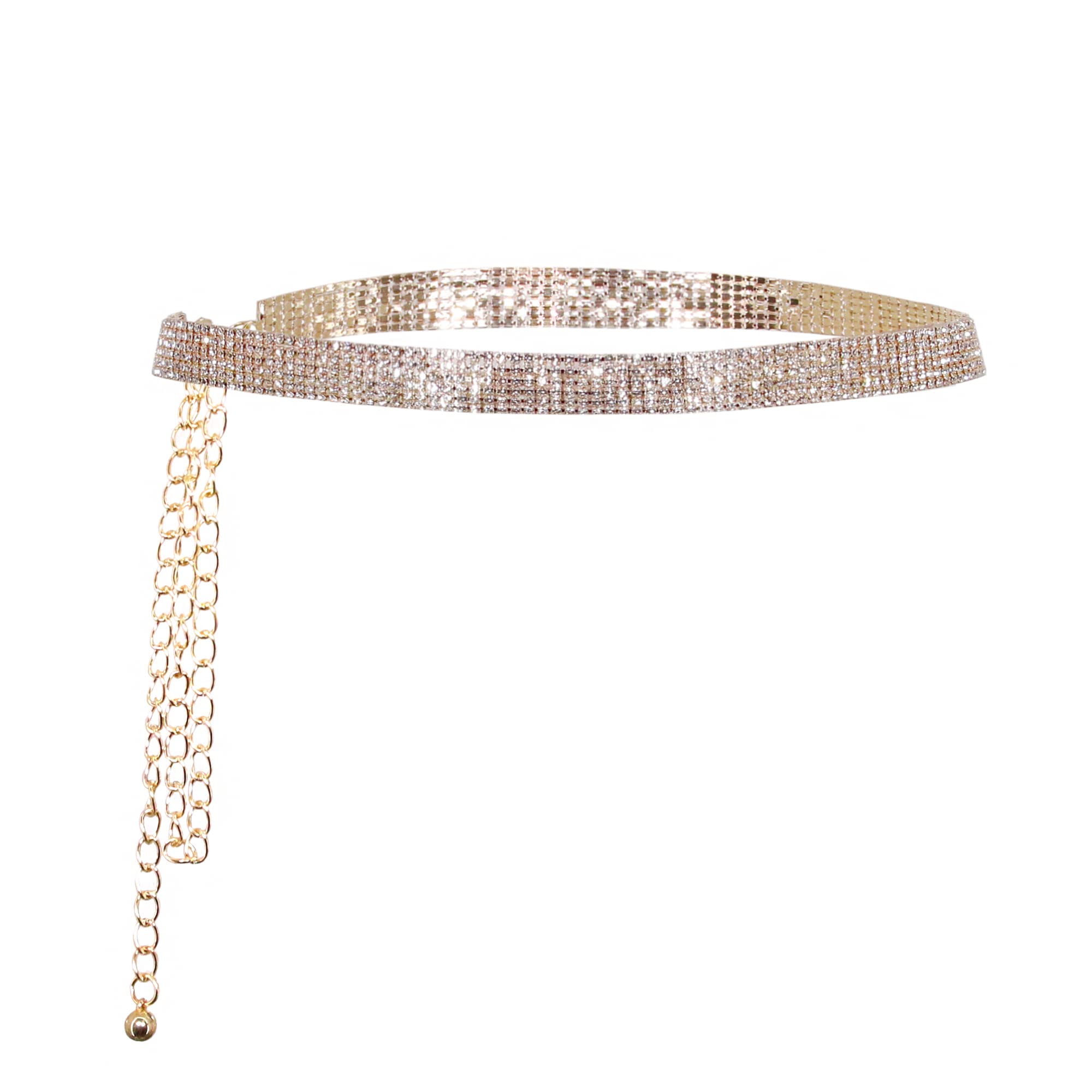 Jascaela Women's Sparkle Rhinestone Chain Belt - Glitter Waist Belt for Wedding Dress & Formal Wear | Elegant Accessory for Bridal, Prom, Evening Gowns & Special Occasions