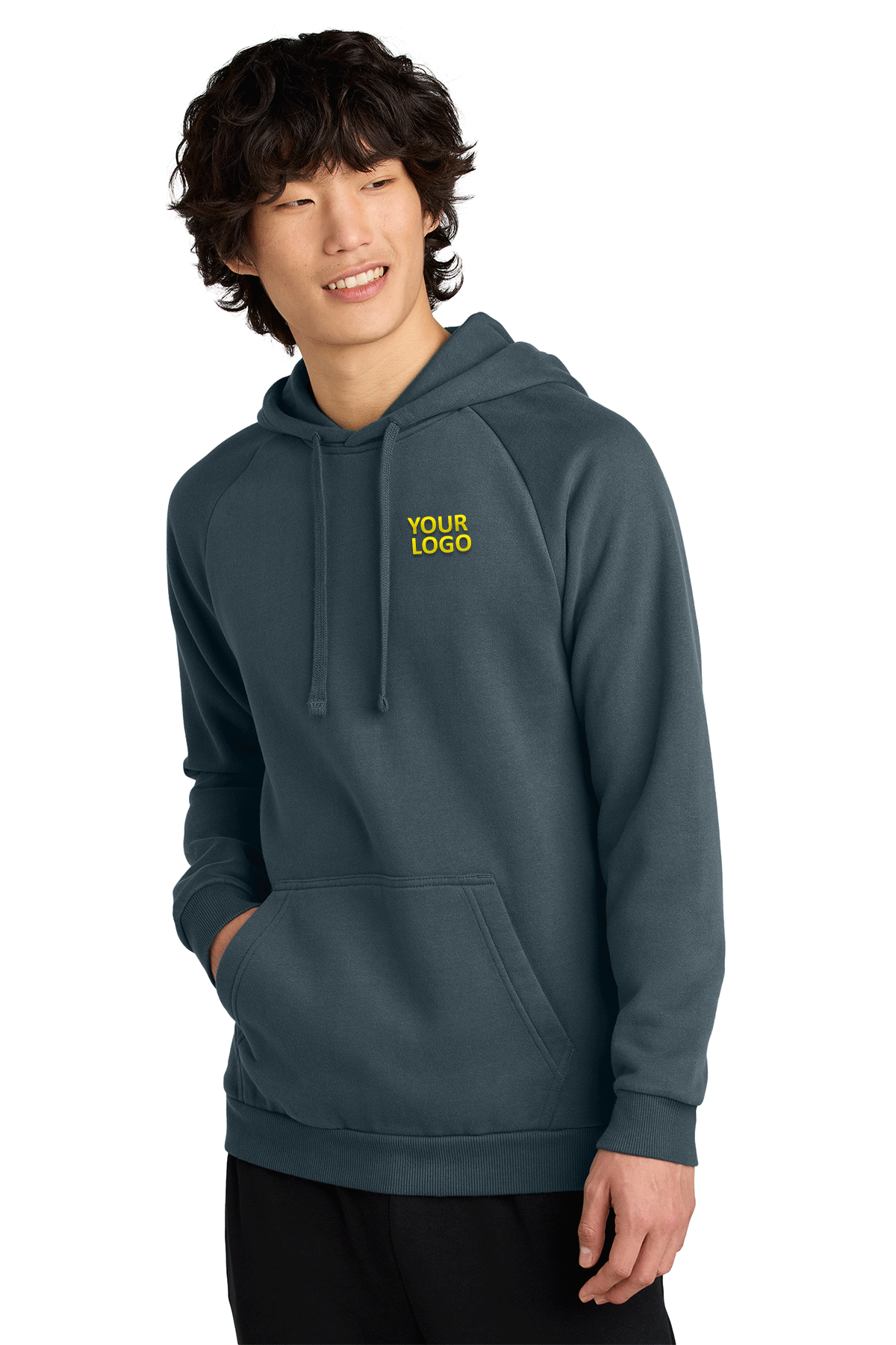 Custom District Cloud Fleece Hoodie - Deep Steel Blue | Soft & Warm Pullover for Men & Women | Perfect for Casual Wear, Outdoor Activities & Street Fashion