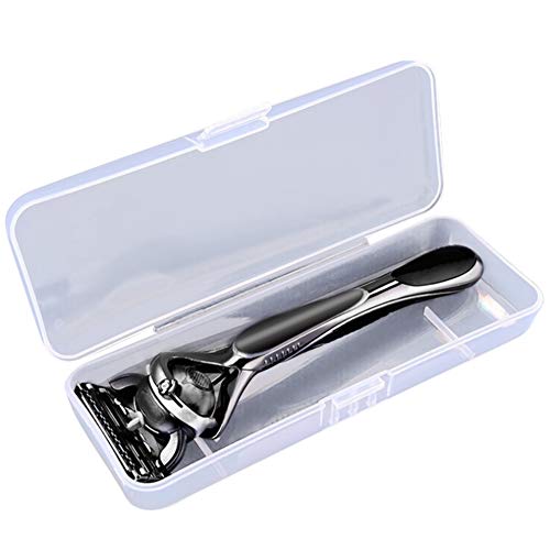 Razor Storage Case - Travel Shaving Kit with Transparent Dustproof & Waterproof Design - Perfect for Travel, Gym, and Home Organization