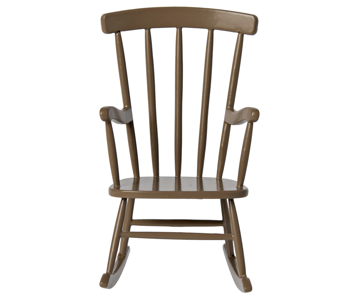 Maileg Light Brown Mouse Rocking Chair - Perfect for Kids' Bedrooms, Playrooms & Nursery Decor