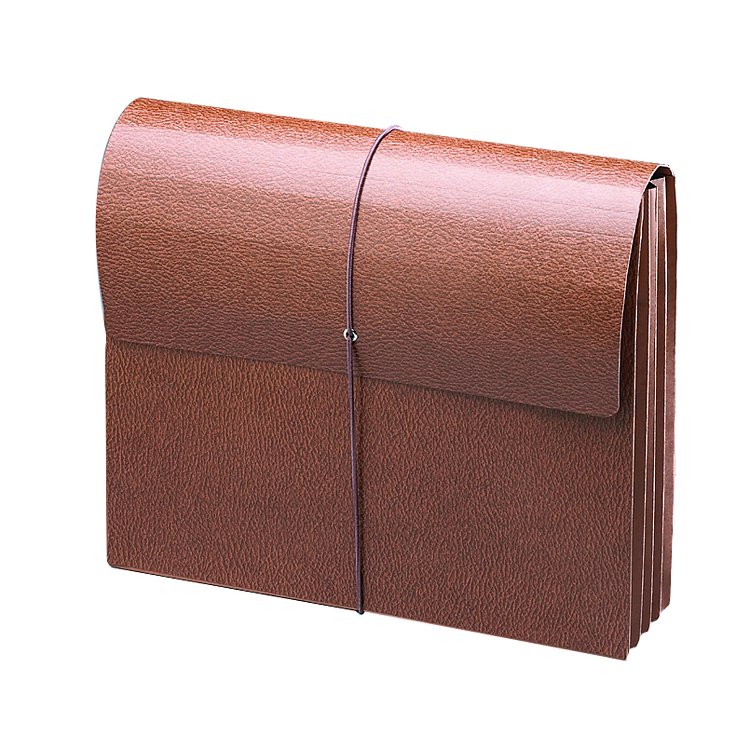 Smead Letter Size 3.5 Inch Expansion Wallet - Leather-Like Redrope File Folder (71353) for Office Documents, School Papers & Home Organization