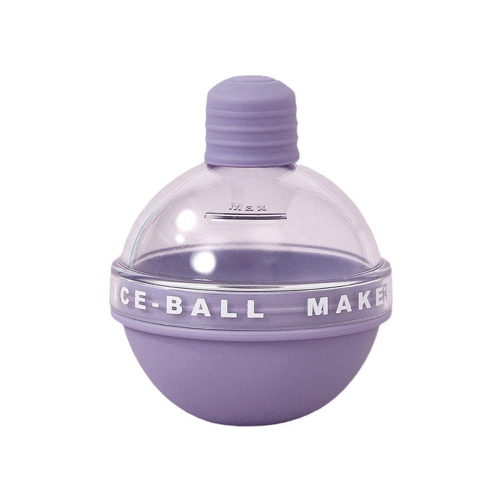 Premium Whiskey Ice Ball Maker - Silicone Sphere Ice Mold with Lid for Bourbon & Cocktails | Easy Fill & Release | Perfect for Home Bars, Parties & Gifts
