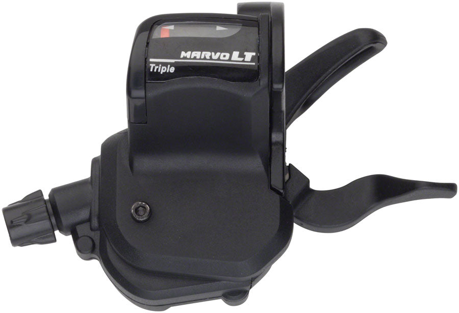 microSHIFT MarvoLT Left Trigger Shifter for Bikes - Triple Speed, Steel Lever with Optical Gear Indicator | Shimano Compatible | Perfect for Mountain Biking & Road Cycling