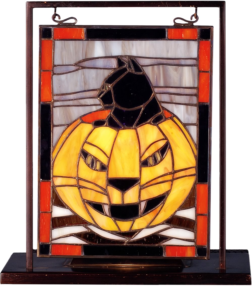 11H x 10W Halloween LED Mini Tabletop Window Decor - Spooky Indoor/Outdoor Decorations for Home, Party, Porch & Office
