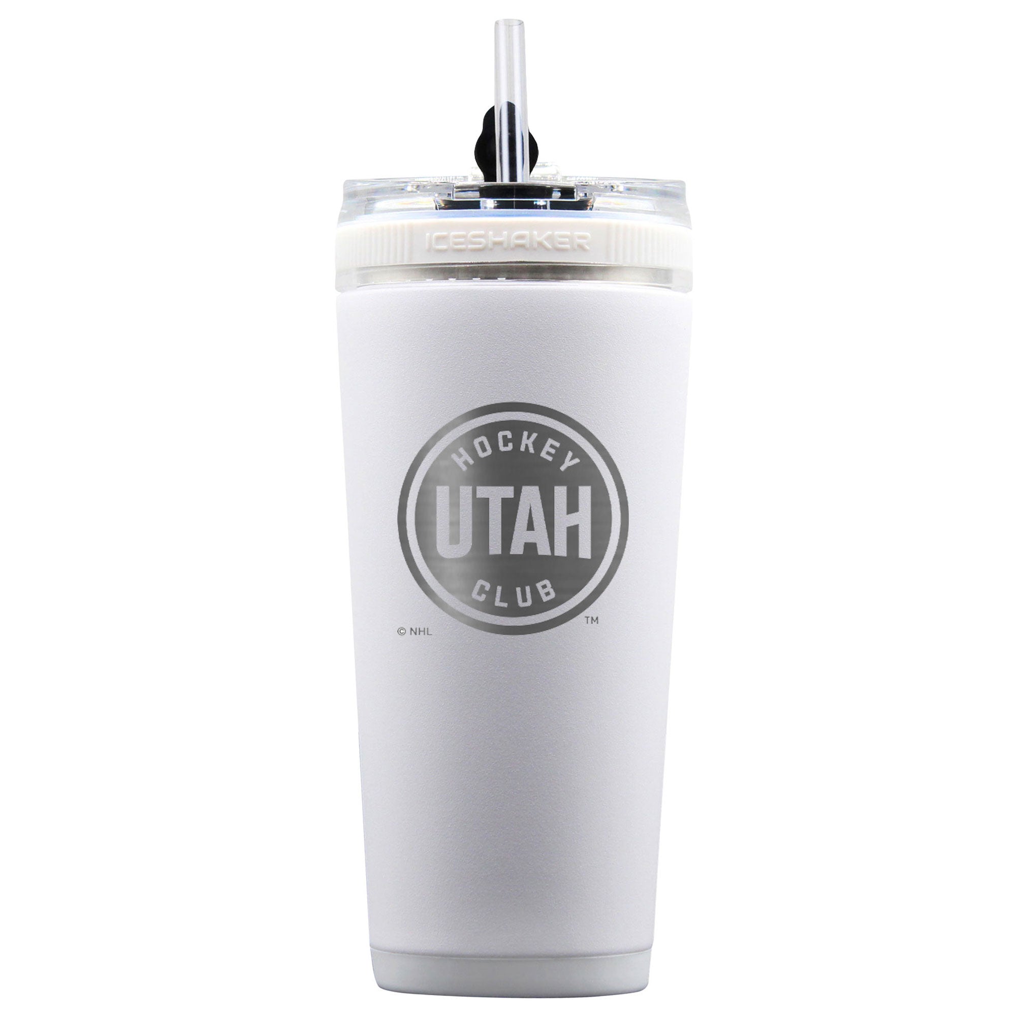 Official NHL Utah Hockey Club Flex Water Bottle - White | Durable & Leak-Proof Sports Bottle for Hockey Games, Gym & Outdoor Activities