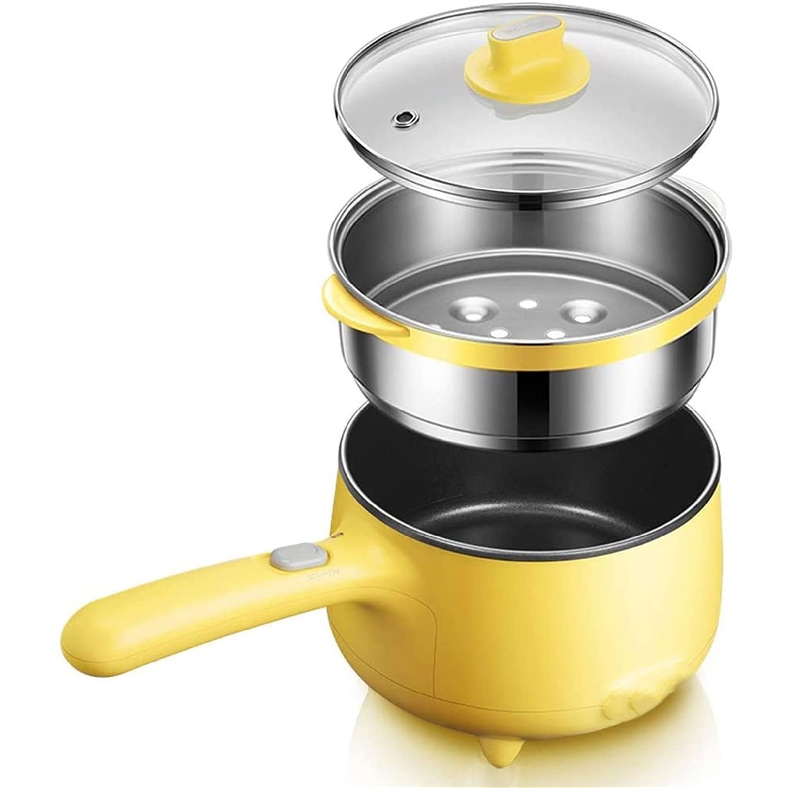 HHWKSJ 1.2L Electric Hot Pot - Mini Ramen Cooker, Multifunctional Soup & Egg Cooker with Overheating & Boil Dry Protection | Perfect for Dorm, Office, Camping & Small Kitchen Cooking