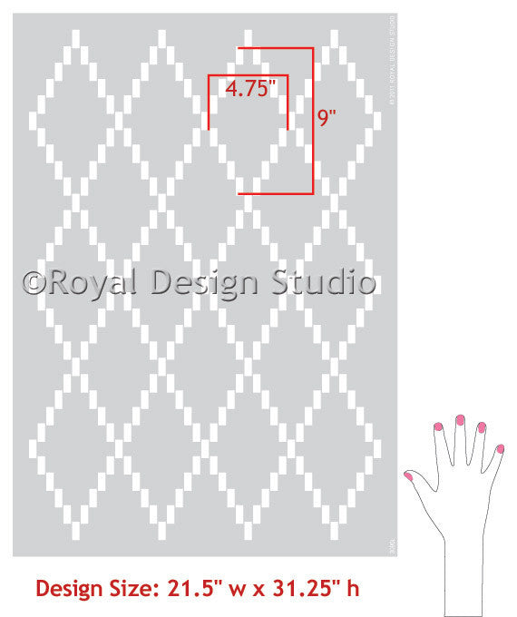 Nova Trellis Wall Stencil - Reusable DIY Painting Template for Home Decor, Nursery, Accent Walls & Furniture - Perfect for Bedroom, Living Room, Bathroom Makeovers