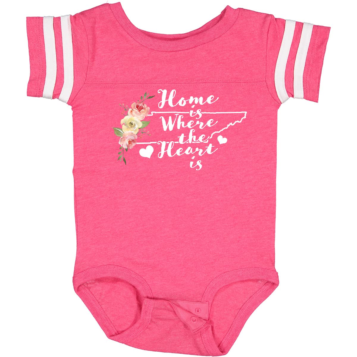 Inktastic Tennessee Home is Where The Heart is Watercolor Baby Bodysuit - Soft Cotton Infant Onesie for Newborns, Baby Shower Gifts & Family Photo Outfits