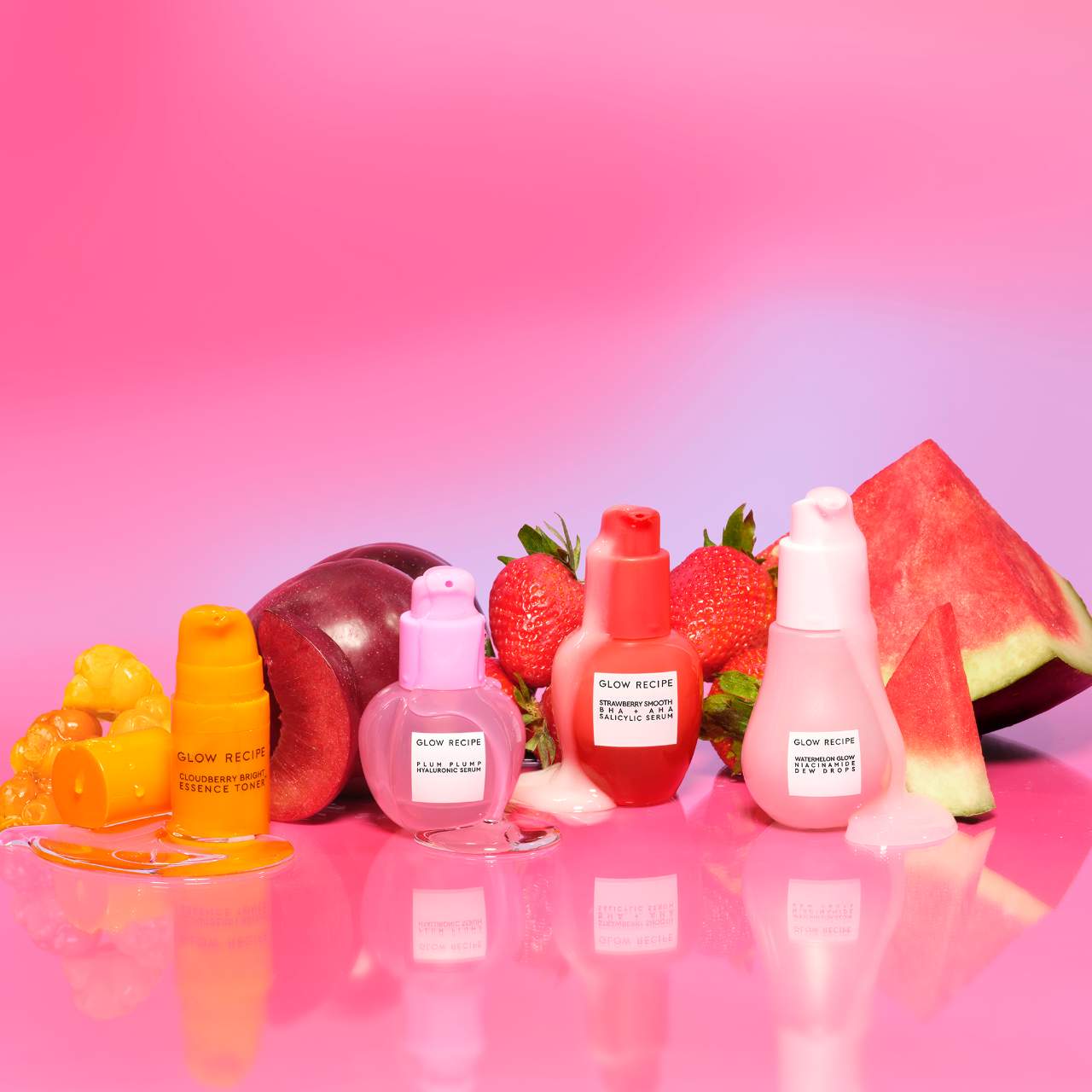 Glow Recipe Serum Superstars Minis Kit - Mini Skincare Set with Hyaluronic Acid & Vitamin C - Perfect for Travel & Daily Skincare Routine
