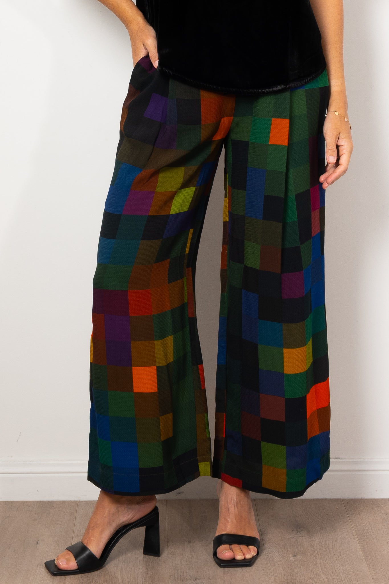 ELK Emmi Box Print Women's Pants - Stylish Casual Trousers for Everyday Wear, Work & Travel