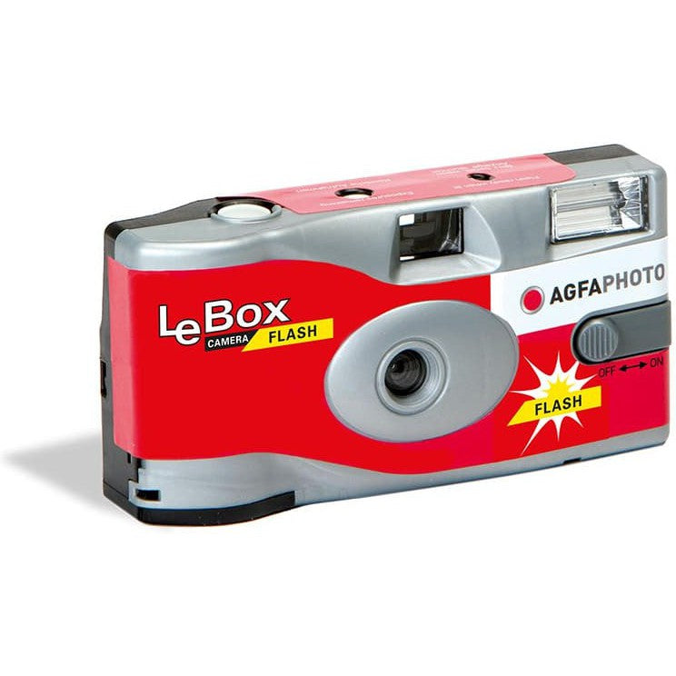 AGFA Disposable Film Camera with Flash - Le Box 400 ISO 27 Exposures | Vintage Style Point & Shoot Camera for Travel, Parties & Weddings