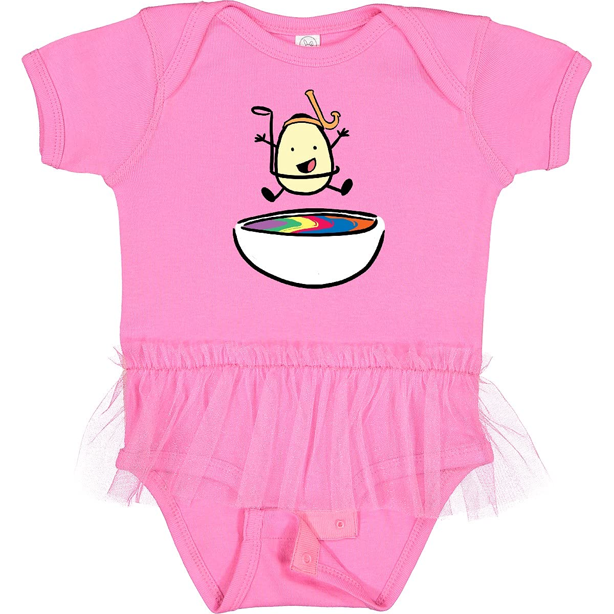Inktastic Easter Egg Jumping Into The Dye with Snorkel Infant Tutu Bodysuit - Cute Baby Girl Easter Outfit for Holiday Photos & Family Gatherings